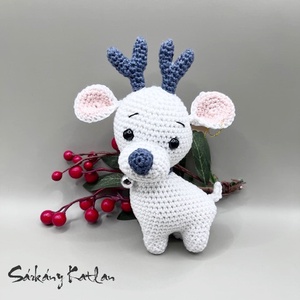Horgolt karácsonyi szarvas, Játék & Sport, Plüssállat & Játékfigura, Őzike, szarvas, Horgolás, MESKA