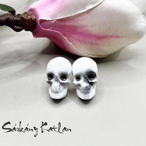 Koponya bedugós fülbevaló - Meska.hu