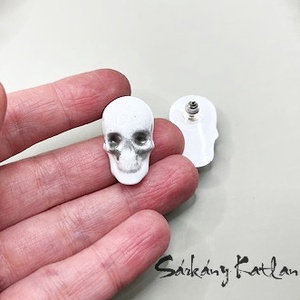 Koponya bedugós fülbevaló - ékszer - fülbevaló - pötty fülbevaló - Meska.hu
