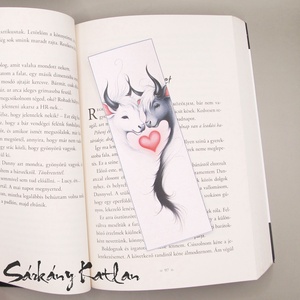 Szerelmes állatkák karton könyvjelző - könyv & zene - könyvjelző - Meska.hu