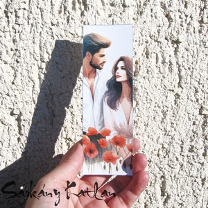 Szerelmesek karton könyvjelző - Meska.hu