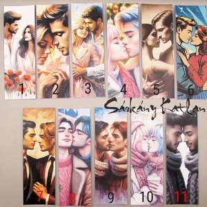 Szerelmesek karton könyvjelző - könyv & zene - könyvjelző - Meska.hu