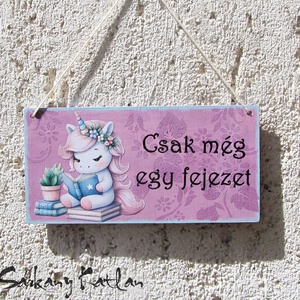 Csak még egy fejezet kopogtató, fal vagy ajtódísz - Meska.hu