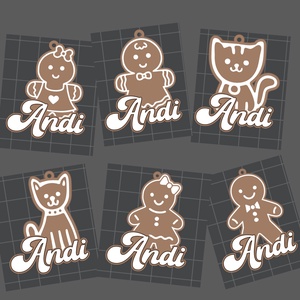 Egyedi Mézeskalács karácsonyfadísz - karácsony - karácsonyi lakásdekoráció - karácsonyfadíszek - Meska.hu