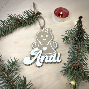 Egyedi Mézeskalács karácsonyfadísz, Karácsony, Karácsonyi lakásdekoráció, Karácsonyfadíszek, Mindenmás, MESKA