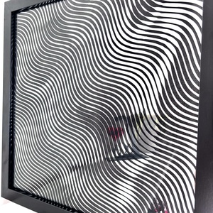 Oroszlán mintás gravírozott tükör - otthon & életmód - dekoráció - tükör - Meska.hu