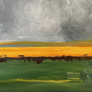 Napvonal , Művészet, Festmény, Akril, Festészet, MESKA