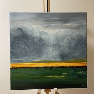 Napvonal  - művészet - festmény - akril - Meska.hu