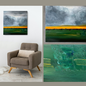 Napvonal  - művészet - festmény - akril - Meska.hu