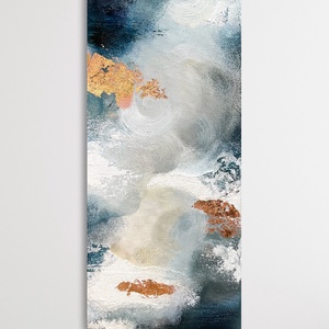 Jégvihar - 30 x 70 - akril , Művészet, Festmény, Akril, Festészet, MESKA