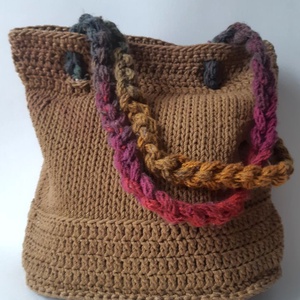 Okker textil kézitáska - ÖKO - táska & tok - kézitáska & válltáska - kézitáska - Meska.hu