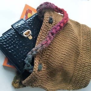 Okker textil kézitáska - ÖKO - táska & tok - kézitáska & válltáska - kézitáska - Meska.hu