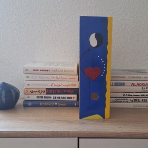 Míro inspiráció - egyedi, kézzel festett nyírfa magazin- vagy irattartó, Otthon & Életmód, Dekoráció, Dísztárgy, Festett tárgyak, Festészet, MESKA