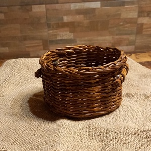 Fonott kosár fogantyúval, Otthon & Életmód, Konyhafelszerelés, tálalás, Konyhai tárolás, Fűszertartó, Fonás (csuhé, gyékény, stb.), MESKA