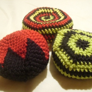 Cikk-cakk bogyó (babzsák, foot-bag, hacky-sack) -  - Meska.hu