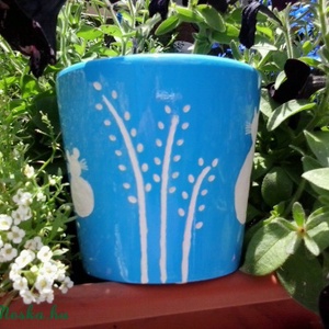 Gravírozott kaspó - szerelmes macskás-egeres -  - Meska.hu