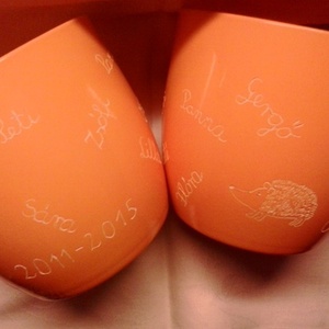 Sünis-neves kaspó - ovis búcsúajándék -  - Meska.hu