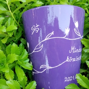 Lila kaspó - otthon & életmód - dekoráció - Meska.hu