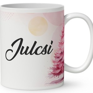 Kérd a neveddel - Édes pink hóember mintás bögre - otthon & életmód - konyhafelszerelés, tálalás - tálalás - bögre & csésze - Meska.hu