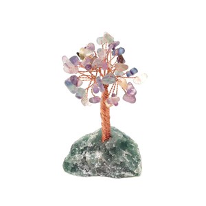 Ásványfa réz Fluorit nyers fluorit 10-11cm, Otthon & Életmód, Dekoráció, Asztal és polc dekoráció, Gyöngyfa, ásványfa, , MESKA