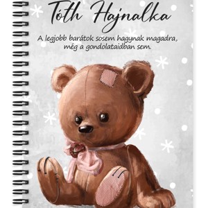 Személyre szabható - Cuki maci mintás A6-os füzet, Otthon & Életmód, Papír, írószer, Jegyzetfüzet & Napló, , MESKA