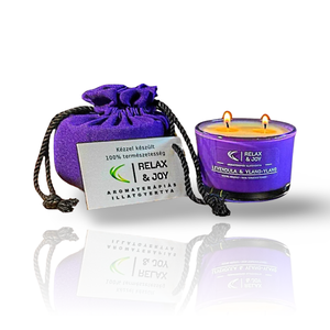 LEVENDULA  YLANG-YLANG AROMATERÁPIÁS ILLATGYERTYA - otthon & életmód - gyertya, illat, aroma - gyertya - Meska.hu