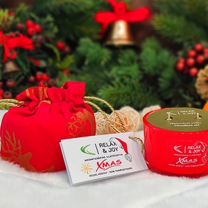 XMAS KARÁCSONYI AROMATERÁPIÁS ILLATGYERTYA - otthon & életmód - gyertya, illat, aroma - gyertya - Meska.hu