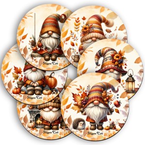 6 db cuki őszi manó kör alakú alátét szett (#92), , , MESKA