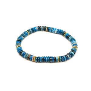 Apatit korong karkötő köztessel 6x2mm, Ékszer, Karkötő, Ásványkarkötő, , MESKA