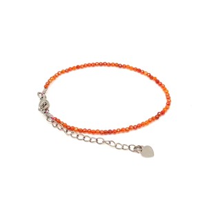 Fazettált narancs cirkon golyós ásvány karkötő állítható kapoccsal 2�2,5mm, Ékszer, Karkötő, Ásványkarkötő, , MESKA