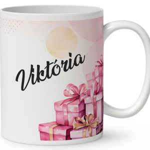 Kérd a neveddel - Cuki pink mosómaci mintás bögre - otthon & életmód - konyhafelszerelés, tálalás - tálalás - bögre & csésze - Meska.hu