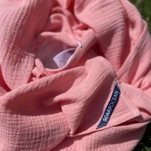 Szikrázó korall rózsaszín nyári rejteksál - ruha & divat - sál, sapka, kendő - sál - Meska.hu