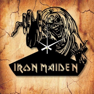 IRON MAIDEN bakelit óra, Otthon & Lakás, Falióra & óra, Dekoráció, Fali és függő dekoráció, Mindenmás, Újrahasznosított alapanyagból készült termékek, MESKA