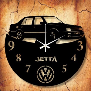 VW JETTA bakelit óra, saját rendszámmal, vagy felirattal, Otthon & Életmód, Falióra & óra, Dekoráció, Fali és függő dekoráció, Mindenmás, Újrahasznosított alapanyagból készült termékek, MESKA