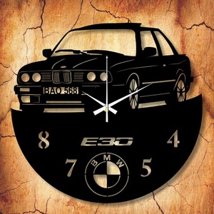 BMW-s bakelit órák, saját rendszámmal, vagy felirattal - otthon & életmód - dekoráció - fali és függő dekoráció - falióra & óra - Meska.hu