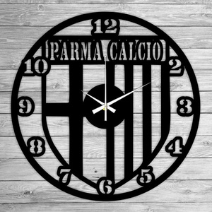 PARMA CALCIO bakelit falióra, Otthon & Lakás, Falióra & óra, Dekoráció, Fali és függő dekoráció, Mindenmás, Újrahasznosított alapanyagból készült termékek, Meska