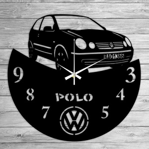 VW POLO bakelit falióra, Otthon & Lakás, Falióra & óra, Dekoráció, Fali és függő dekoráció, Mindenmás, Újrahasznosított alapanyagból készült termékek, Meska