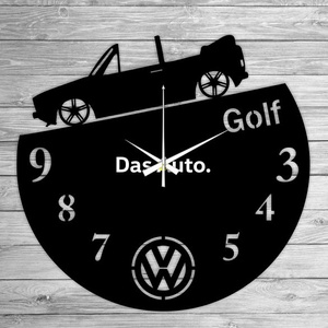 GOLF 3 Cabrio bakelit óra, Otthon & Lakás, Falióra & óra, Dekoráció, Fali és függő dekoráció, Mindenmás, Újrahasznosított alapanyagból készült termékek, Meska