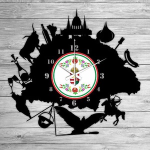 HUNGARIKUM bakelit óra, Otthon & Lakás, Falióra & óra, Dekoráció, Fali és függő dekoráció, Mindenmás, Újrahasznosított alapanyagból készült termékek, MESKA
