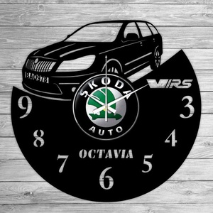 SKODA OCTAVIA 2012 bakelit óra, Otthon & Lakás, Falióra & óra, Dekoráció, Fali és függő dekoráció, Mindenmás, Újrahasznosított alapanyagból készült termékek, Meska