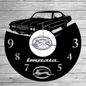 CHEVROLET IMPALA bakelit falióra, Otthon & Életmód, Falióra & óra, Dekoráció, Fali és függő dekoráció, Mindenmás, Újrahasznosított alapanyagból készült termékek, MESKA