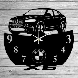 BMW X6 bakelit falióra, Otthon & Életmód, Falióra & óra, Dekoráció, Fali és függő dekoráció, Mindenmás, Újrahasznosított alapanyagból készült termékek, MESKA