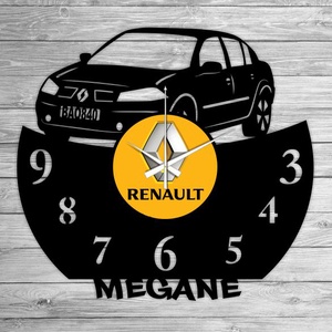 RENAULT MEGANE bakelit falióra, Otthon & Életmód, Falióra & óra, Dekoráció, Fali és függő dekoráció, Mindenmás, Újrahasznosított alapanyagból készült termékek, MESKA