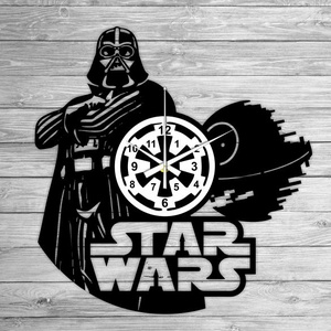 DARTH VADER bakelit falióra, Otthon & Életmód, Falióra & óra, Dekoráció, Fali és függő dekoráció, Mindenmás, Újrahasznosított alapanyagból készült termékek, MESKA