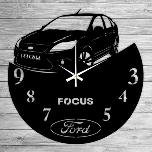 FORD FOCUS bakelit falióra, Otthon & Életmód, Falióra & óra, Dekoráció, Fali és függő dekoráció, Mindenmás, Újrahasznosított alapanyagból készült termékek, MESKA