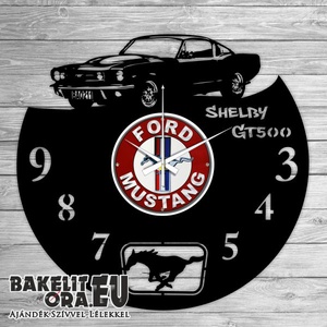 SHELBY GT 500 -as bakelit óra, Otthon & Lakás, Falióra & óra, Dekoráció, Fali és függő dekoráció, Mindenmás, Újrahasznosított alapanyagból készült termékek, Meska