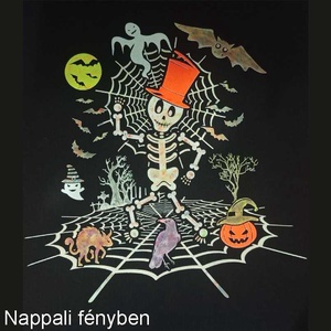 Halloween Dance sötétben és UV fényben világító női póló - otthon & életmód - dekoráció - halloween - halloweeni jelmez és kiegészítők - Meska.hu