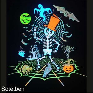Halloween Dance sötétben és UV fényben világító női póló - otthon & életmód - dekoráció - halloween - halloweeni jelmez és kiegészítők - Meska.hu