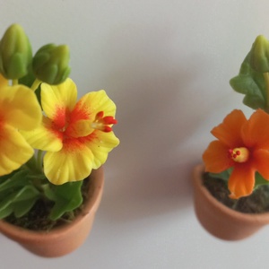 Hibiszkusz hűtőmágnes - otthon & életmód - konyhafelszerelés, tálalás - konyhai dekoráció - hűtőmágnes - Meska.hu