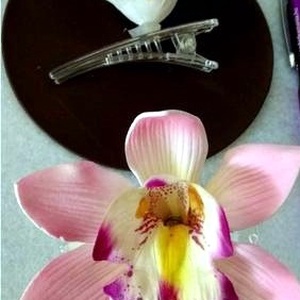 Orchidea virág hajdísz - ruha & divat - hajdísz & hajcsat - hajdísz - Meska.hu